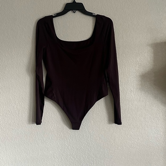 Lululemon Wundermost Ultra-Soft Square-Neck Long-Sleeve Bodysuit Large - Picture 3 of 6